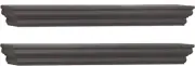 Floating Wall Mounted Moulding Shelf, Set of 2, Black - 5238437