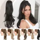 22" Long Layered Ponytail Hair Drawstring Pony Tail Hair Extensions as Human