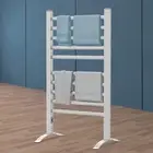 10-Bar Heated Towel Rail Standing Wall Mounted Towel Electric Towel Warmer Rack