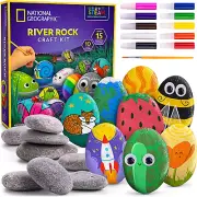 Rock Painting Kit - Crafts Kit for Kids, Paint River Rocks with Paint Colors