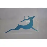 Art Deco Blue Reindeer Christmas Tree Ornament