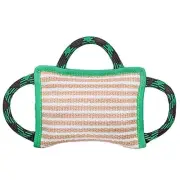 Dog Toy, Tug of War Jute Bite Pillow (11' x 7.8'), Training Equipment for