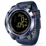 MK05 1.24inch Touch Screen IP68 Waterproof Smart Watch Compass Stopwatch Backlight Heart Rate Monitor Fitness Tracker Sports Bracelet BLUE COLOR