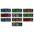 Digital Alarm Clock Rectangular LED Digital Clock for Bathroom Indoor Desk