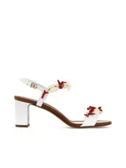 Dolce & Gabbana Nappa Sandals With Coral Embellishments