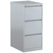 Mercury 3 Drawer Vertical Filing Cabinet Silver
