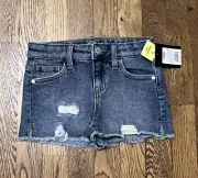 Art Class Girl's Size Small (6-6x) High Rise Jean Shorts Medium Wash