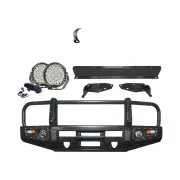 4X4FORCE Premium Armor 3 Loop Bumper Bullbar Drive Lights for Toyota Prado 90