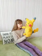 Pokemon Plush Crochet Detective Pikachu Toy Pokemon Decorations