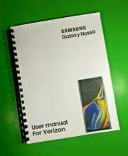 Owners Manual for Samsung Galaxy Note9 For Verizon Phone 192 Pages W/Clear Cover