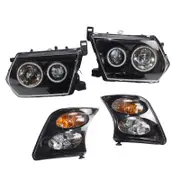 Pair Headlights With Corner Lights Fit For Nissan Patrol GU 1997-2007
