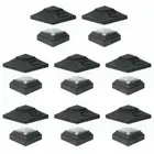Set of 8 Matte Black Color Square Solar Light Post Cap PVC Fence Style 246BX8
