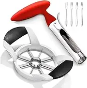 Apple Corer and Slicer- Fruit Cutter - Apple Divider - Wedger - Stainless Steel Slicer for Fruits - Vegetables- Ergonomic Handle- Easy Grip- 8 Sharp Blade & Slices (2 Products