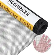 16in x 50ft Black Hardware Cloth 1/8 inch 27Ga PVC Coated Wire Mesh Vinyl Coa...
