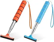 2 Pcs Car Rearview Mirror Wiper Car Side Mirror Squeegee Retractable Side Wing Mirror Squeegee Portable Car Window Cleaning Tool Small Window Cleaner Wiper for All Vehicles