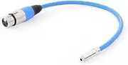 ROBAUN XLR Female to 1/8 Female Adapter Microphone Cable, Balanced Mini-Jack, 3.5mm Stereo to XLR Female Transforming Cord Converter(Blue,15M)
