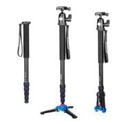 Camera Aluminium Monopod with Three Feet Support Stand + K-09 Ballhead