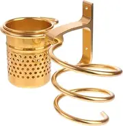 WEKADRIN Hair Dryer Hanger Wall-mounted Rack Gold Non-rusting Elegant and Practical