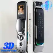 Tuya Smart 3D Face Door Lock Security Camera Monitor Intelligent Fingerprint Bio