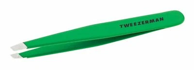 TWEEZERMAN FULL SIZE SLANT TIP TWEEZER - FULL SIZE - APPLE GREEN - AUTHENTIC