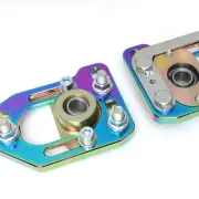 For 79-89 Ford Mustang Front Aluminum Adjustable Camber/Caster Plates Neo Chrome (for: Ford)