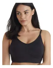 [Naomi & Nicole] No Side Show Crop Top Style Shapewear Bralette in Black