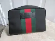 unisex GUCCI canvas with red & green web belt bag