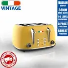 Vintage Electric 4 slice Toaster Yellow Stainless Steel 1650W not Delonghi