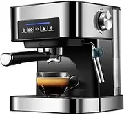 Automatic Pod Coffee Machine with Grinder and Milk Frother, 20 Bar Pressure, 1.6L Detachable Water Tank, Brushed Stainless Steel, 850W, for Espresso, Cappuccino and Latte