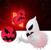 Halloween Inflatables Window 1.4m Decoration Ghost USB Powered Buildin LED Blow Up Scary Halloween Decor Yard Garden