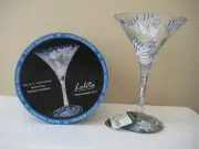 Lolita Hanukkah-tini Martini Glass Hand Painted NIB