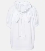[Patou] Patou Cotton jersey top AU 16 white