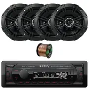 Infinity Alpha 100 Bluetooth FM Radio Receiver, 4x 6.5" 240W Car Speakers, Wire