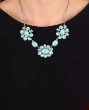 Paparazzi: Your Chariot Awaits Blue and Silver Necklace|Paparazzi Accessories