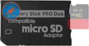 Memory Stick Adapter, Micro SD to Memory Stick PRO Duo for PSP, Camera, Handycam