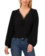 CeCe Pintuck Blouson Sleeve Blouse