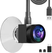 Eye Contact Webcam 1080P Auto Focus with Suction Cup of Center Screen, Webcam with Noise-Cancelling Microphone for PC and Laptop,Plug & Play for Live Streaming Video Call Conference