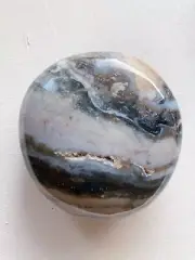 Rare Ocean Jasper Palm Calming Earth Tone Rocky Stormy Sea Madagascar 102g
