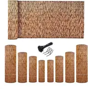 Natural Reed Fencing Privacy Screen, Balcony Screen, Bamboo Fencing, Fencing Rolls for Deck, Patio, Backyard, Outdoor Pool, Porch, Railing; Sun Shade, Waterproof, Breathable(1.85 * 2m(6.1 * 6.6ft))
