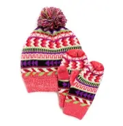 MUK LUKS Unisex Kid's Beanie and Mitten - OSFM
