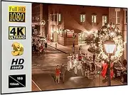 Portable Foldable Projector Screen Metal Layer Light Home Movie Reflective Screen (133Inch 16:9) 133Inch 16X9