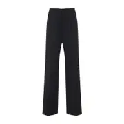 [Alberta Ferretti] Alberta Ferretti-Grey Tropical Wool-Blend Pants-Donna 38 IT