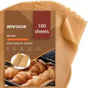 AMFOCUS Parchment Paper Sheets 9X13 in Non-Stick Precut Baking Parchment 100PCS