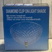 ART DECO PLASTIC CLIP ON SINGLE BULB LIGHT SHADE EXC! CAMPING LAMPS NEW