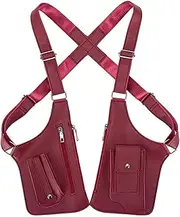 [rockible] Underarm Shoulder Bag Satchel with Adjustable Straps Stylish Mobile Phone Bag, Red