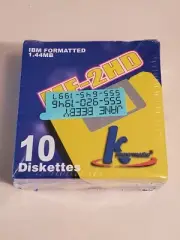 KHYPERMEDIA MF-2HD. 10 diskettes. 1.44 Floppy Discs, IBM Formatted. NEW SEALED