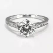 1.92 CT Dazzling Round Cut Diamond Engagement Ring 950 Platinum G/SI2-I1