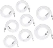 Twisted Queue Ropes with Snap Hooks，White Post Queue Line Barrier Ropes for Grand Events & Movie Theaters/4Pack/300Cm/118 in (Color : 8 Pack, Size : 350Cm/138 in)