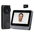 Wireless Video Door Bell Audio Intercom System BT Doorbell Camera with Monitor