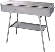 WillBBQ EXTRA THICK HEAVY DUTY Commercial Quality Multi-Size Charcoal Hibachi BBQ Portable Grill Great For Backyard Or Camping Cooking Skewer Kebab Satay Xinjiang Kaochuan (100cm x 35cm)